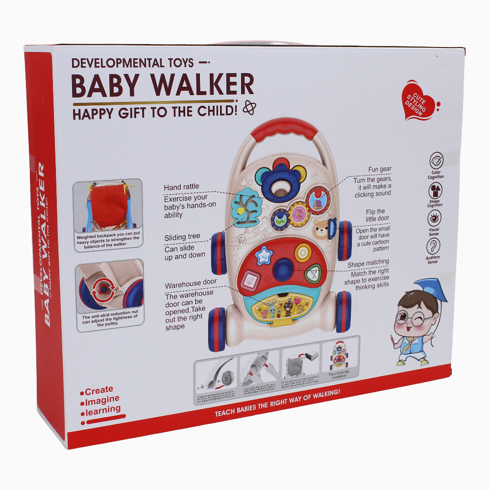 Baby Walker Light & Music – Pink