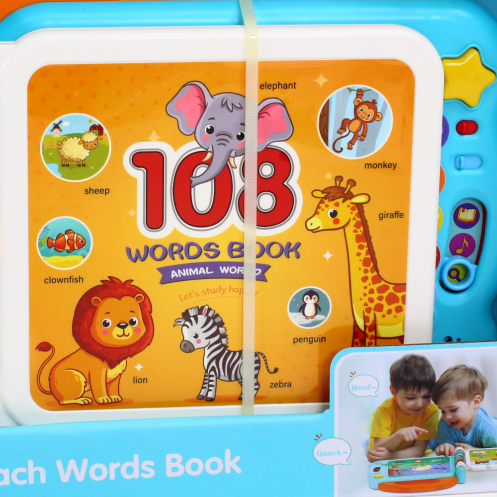 Interactive Touch & Teach Learning Book – 108 English Words & Animal Sounds
