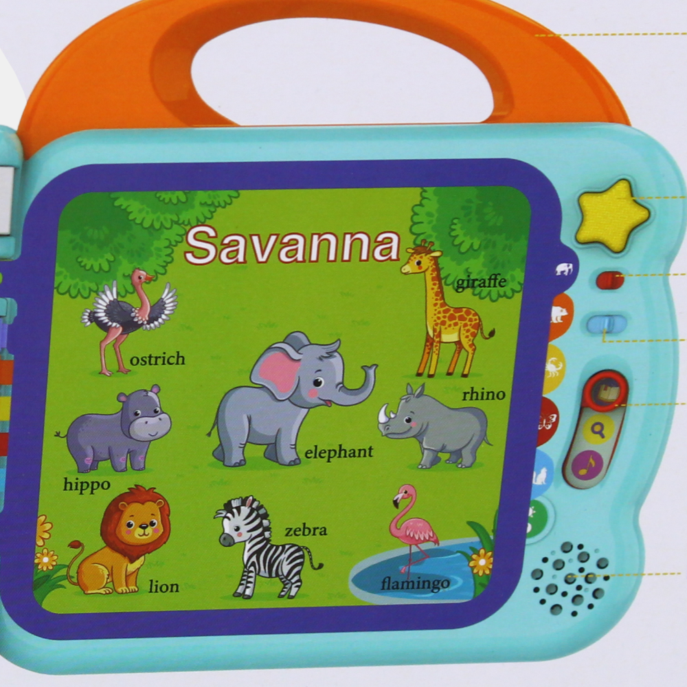 Interactive Touch & Teach Learning Book – 108 English Words & Animal Sounds