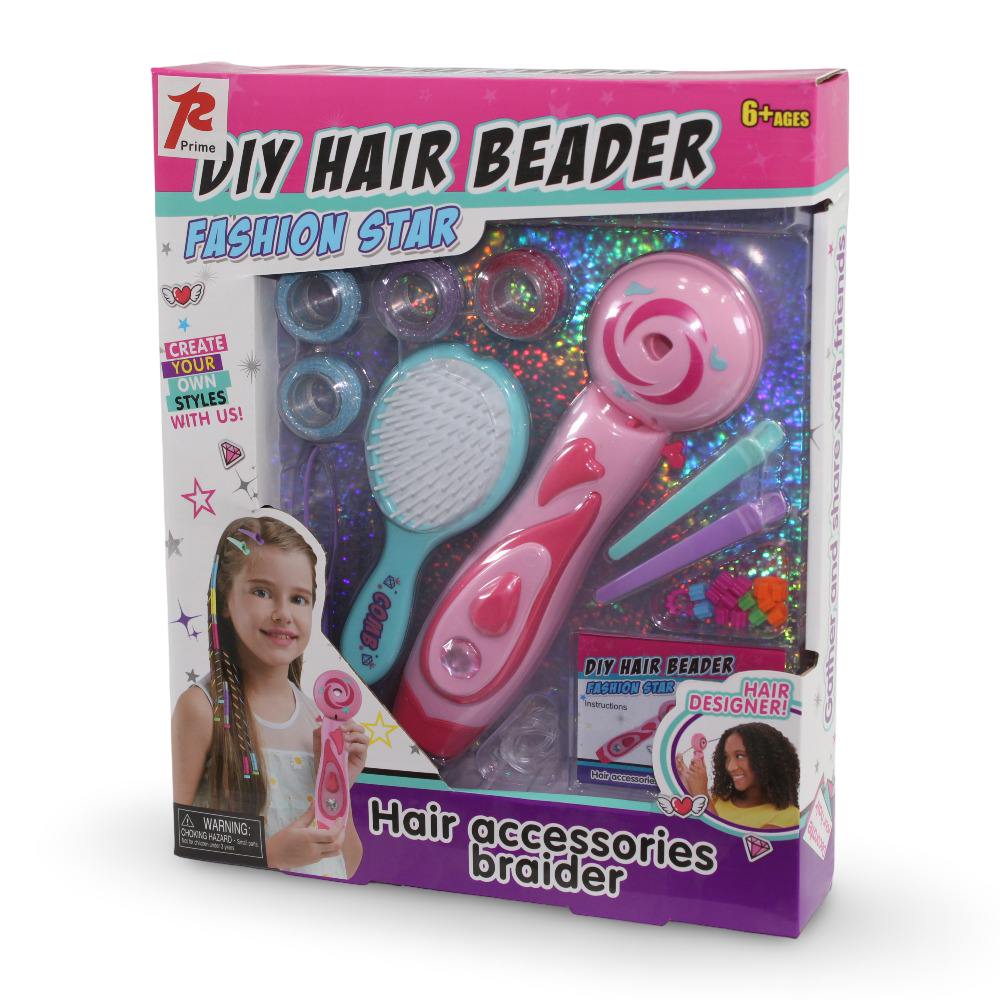 DIY Hair Beader Fashion Star Set – Pink