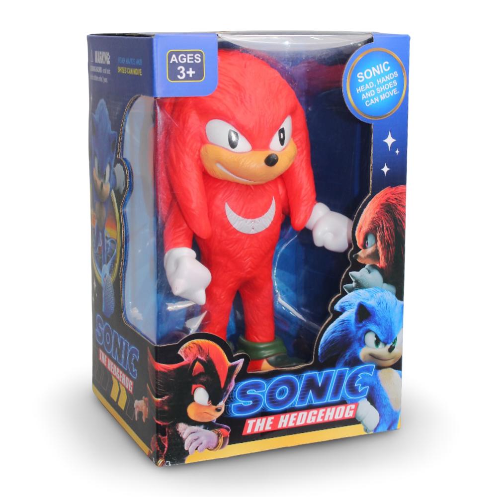 Sonic the Hedgehog Knuckles Action Figure – Large Size with Movable Parts - Toys - OKO