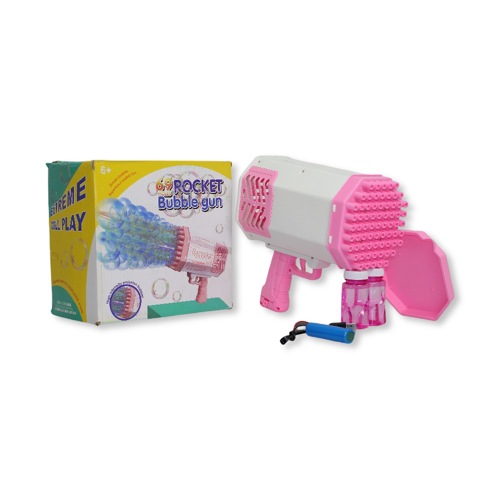 Rocket Bubble Gun 69 Hole – Pink