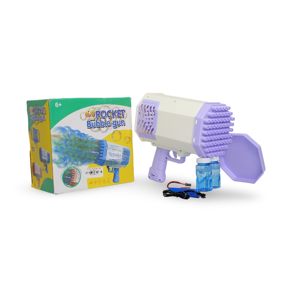 Rocket Bubble Gun 69 Hole – Baby Blue