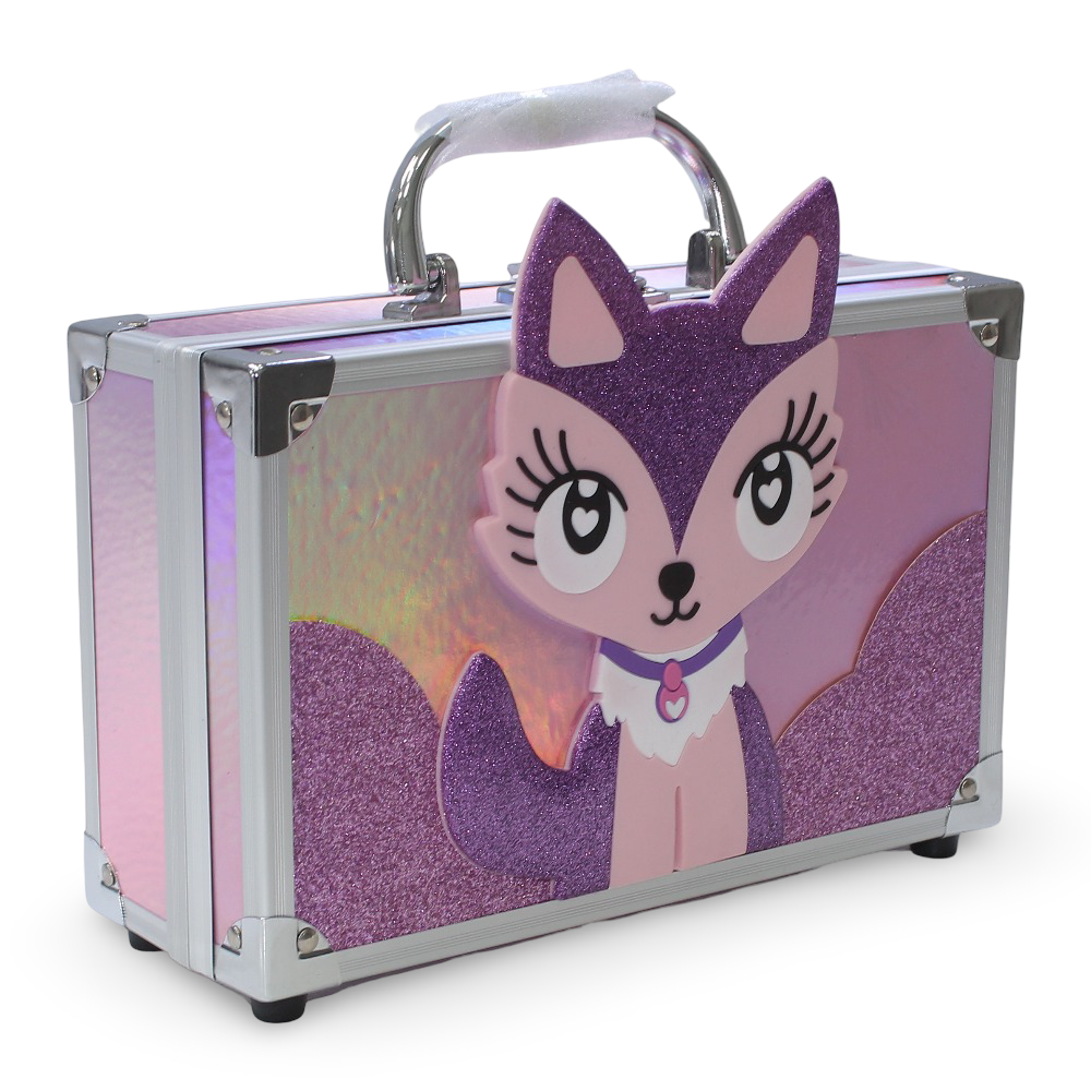 Kids Pretend Makeup Case – Pink Fox Design