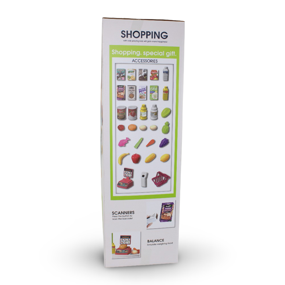 Supermarket Playset with Shopping Cart – 76 Pieces Pretend Play Set