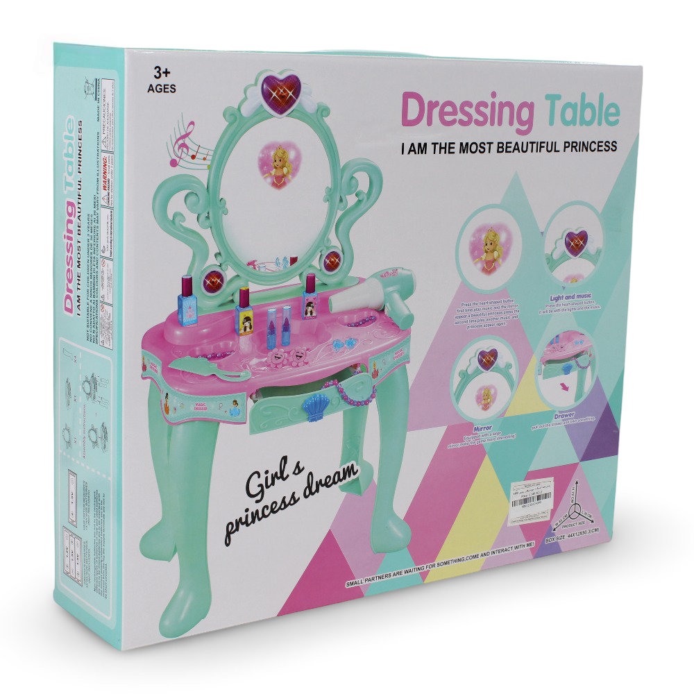Girls Dresser Play Set with Lights & Music – Princess Vanity Toy