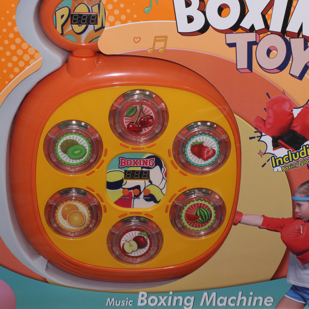 Electronic Music Boxing Machine Toy – Orange Interactive Punch Game