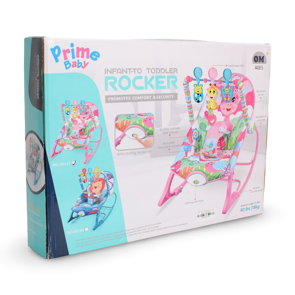 Prime Baby Infant-to-Toddler Rocker 18 Kg - Pink & Green
