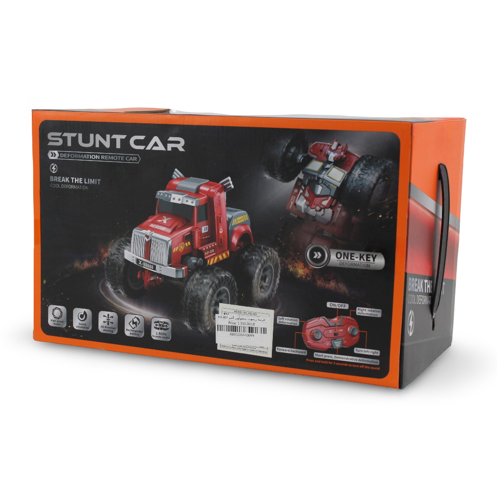 Transforming Remote Control Stunt Truck – One-Key Deformation Toy Car