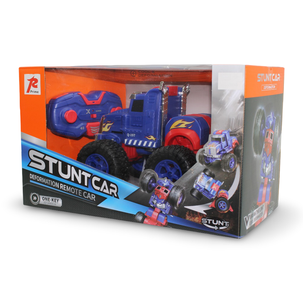 Transforming Remote Control Stunt Truck – One-Key Deformation Toy Car