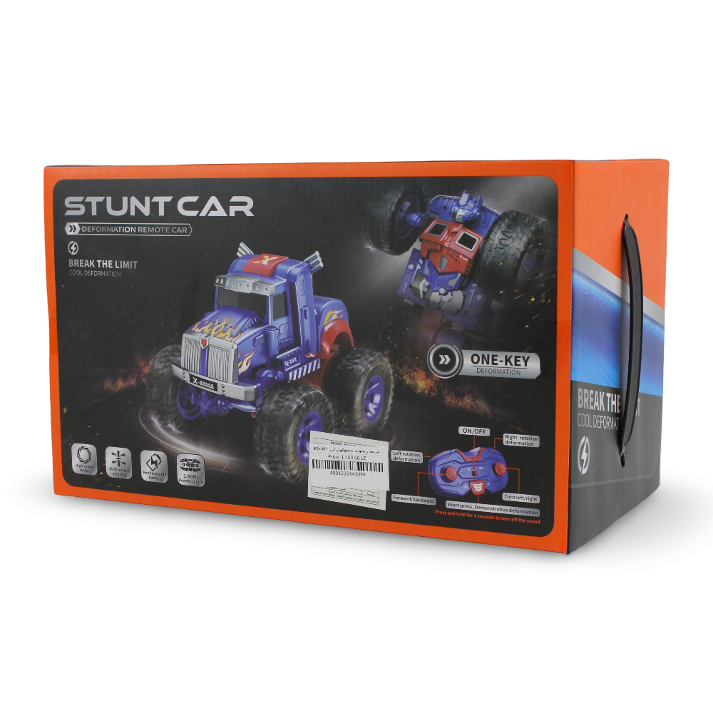 Transforming Remote Control Stunt Truck – One-Key Deformation Toy Car
