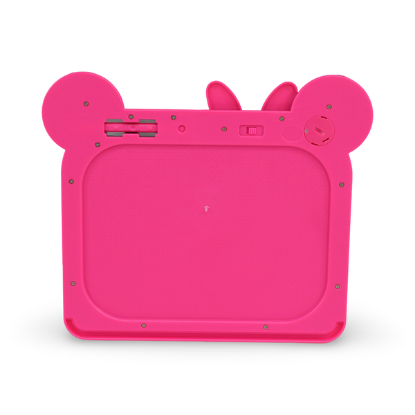 LCD Writing Tablet with Stylus – Black & Pink Bow Design