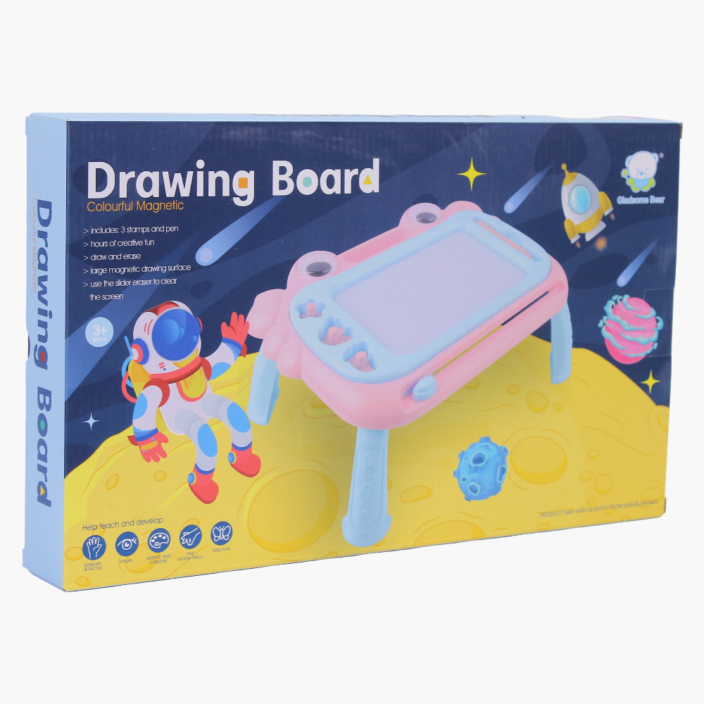 Colorful Magnetic Drawing Board – Pink & Light Blue