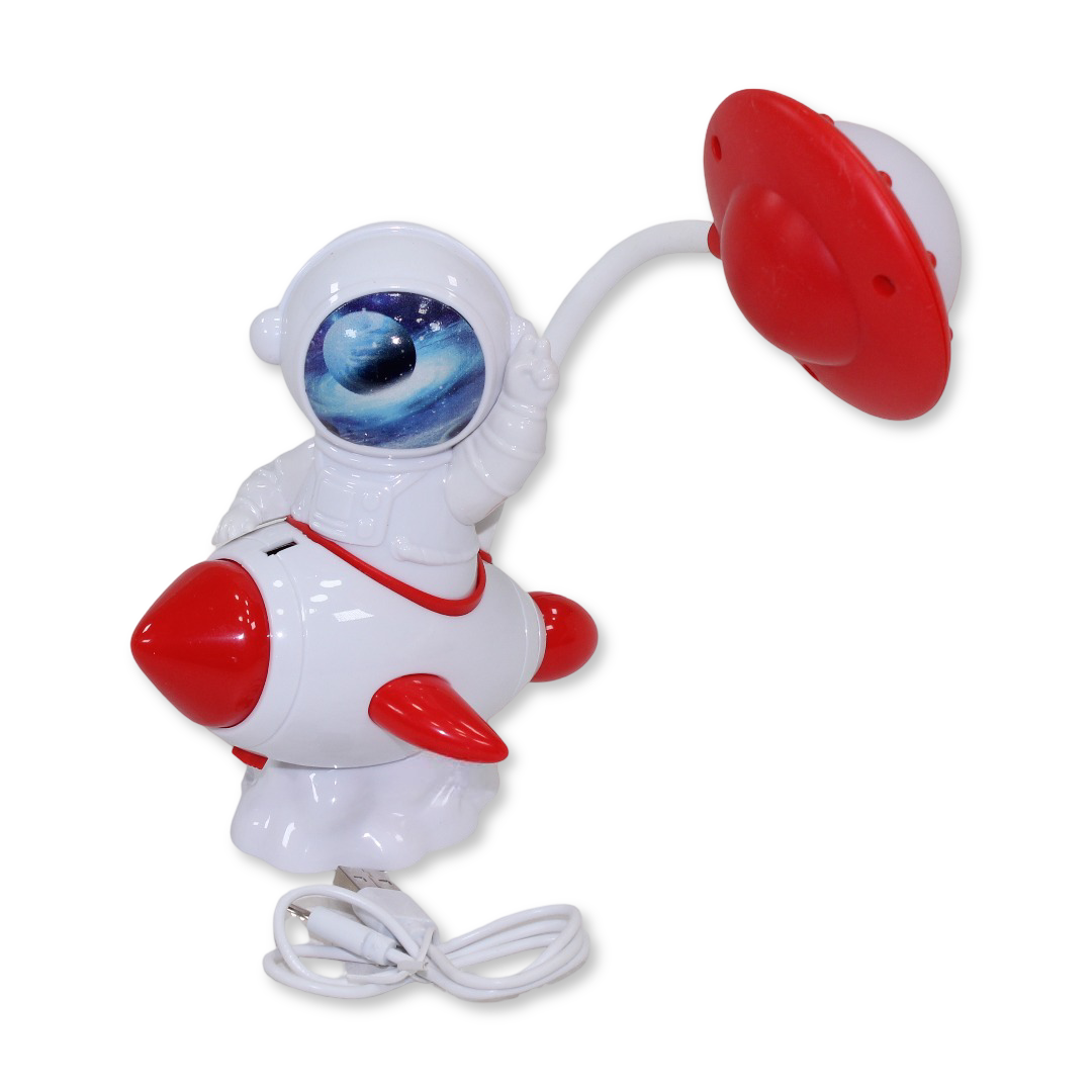 Prime Rechargeable Table Lamp – Red with Astronaut Rocket Design - Assortments