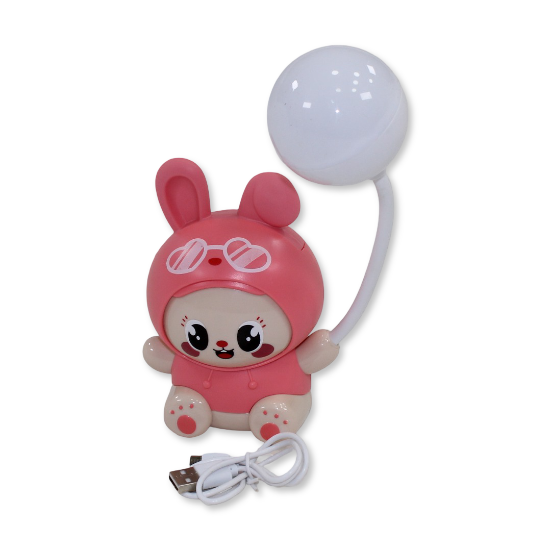 Prime Rechargeable Table Lamp – Pink with Cartoon Frog Design - Assortments
