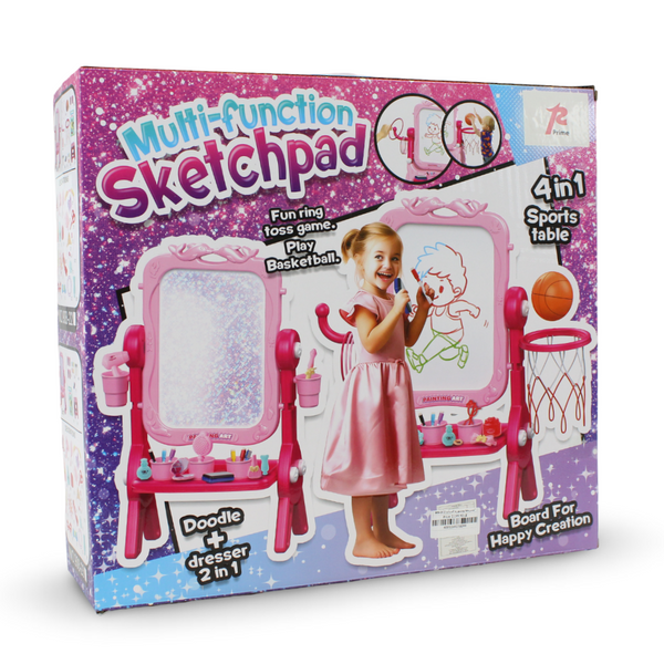 4-in-1 Multi-function Dresser & Easel Board playset