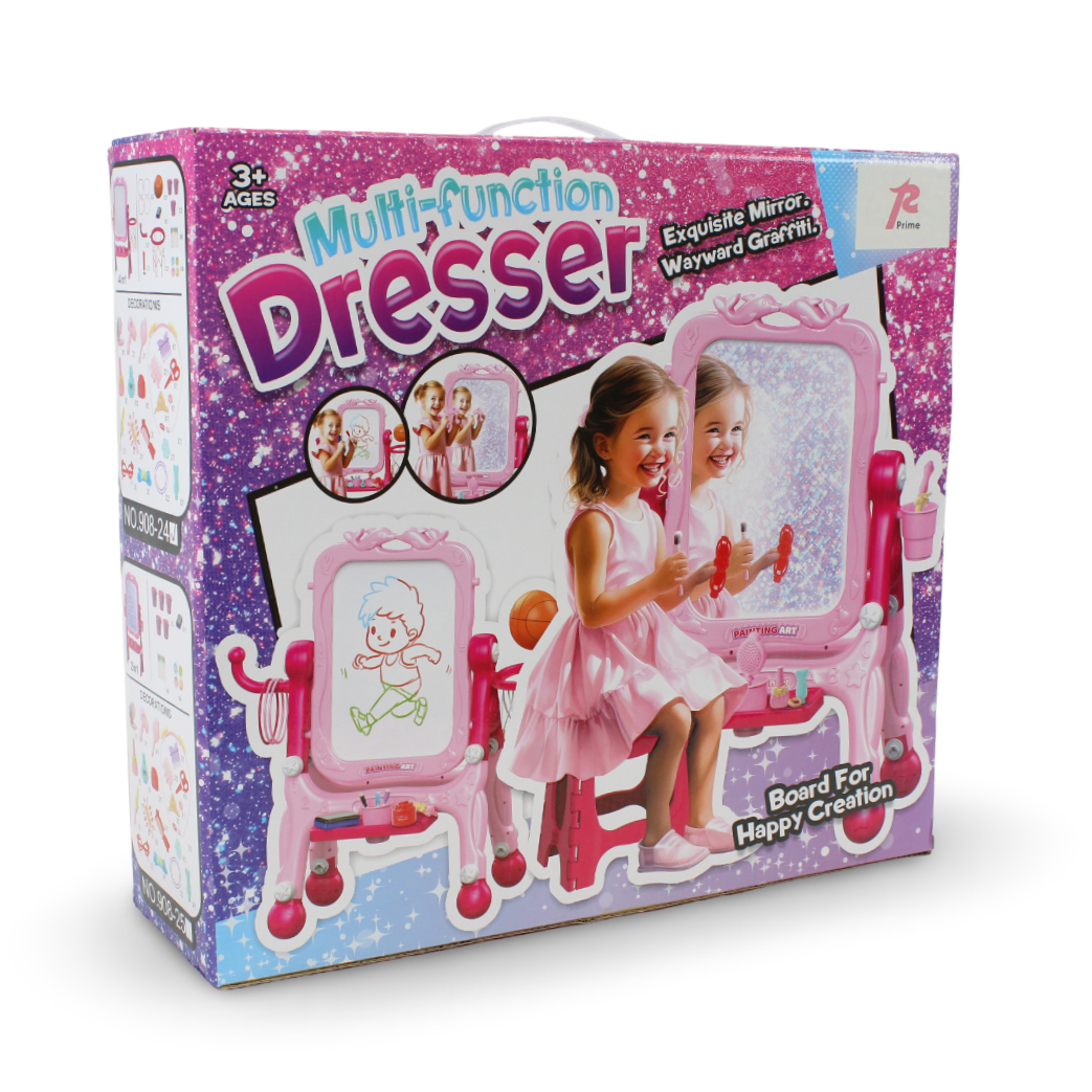 4-in-1 Multi-function Dresser & Easel Board playset