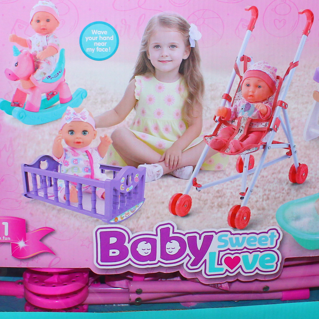 5-in-1 Baby Doll Playset with Twin Dolls & Accessories – Model 3333-4