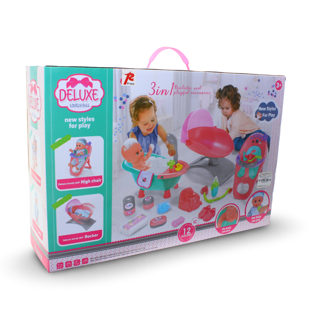 Baby Doll Care Playset 3-in-1 with Accessories – Model 2109-1