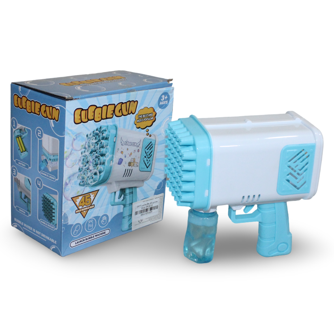 45-Hole Bubble Gun Toy – Baby Blue