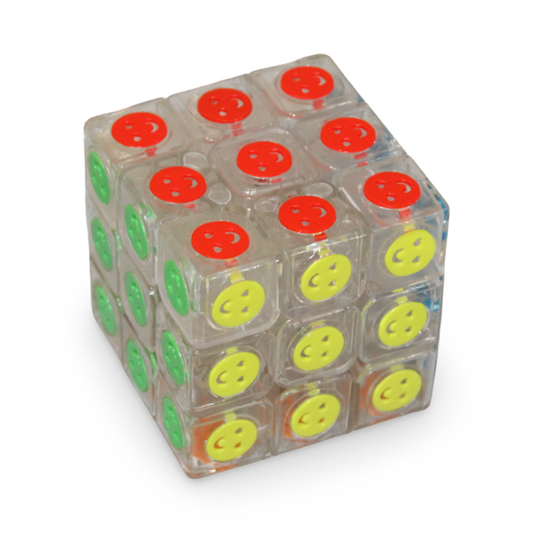 Rubik's Puzzle Cube with Smiley Face