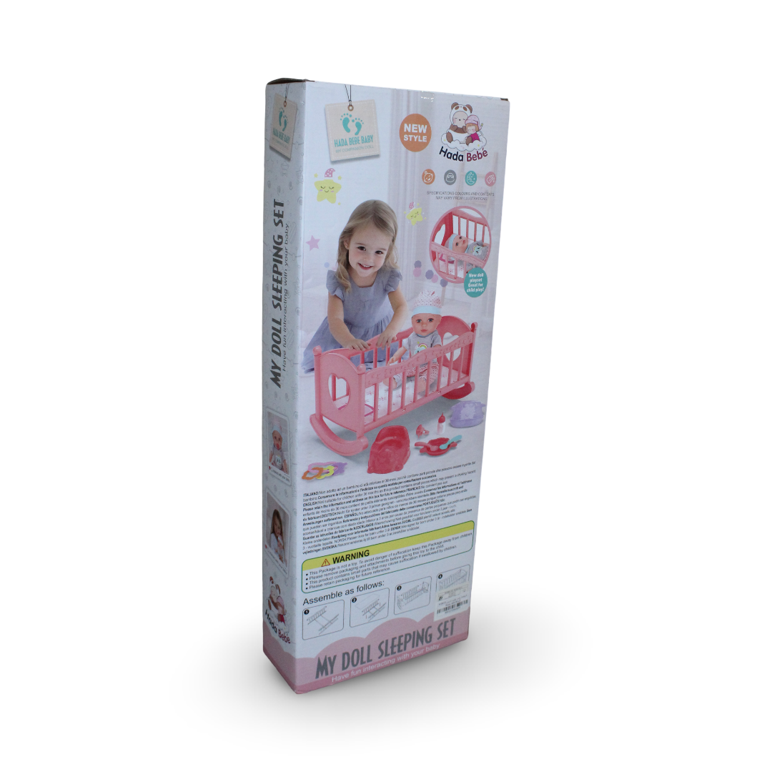 My Doll Sleeping Set with Cradle, and Accessories