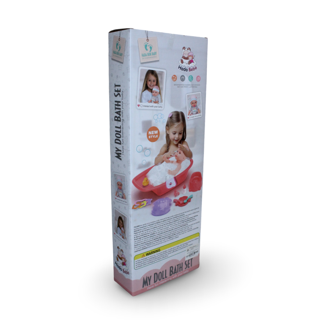 Hada Bebe My Doll Bath Set with Bathtub, and Accessories