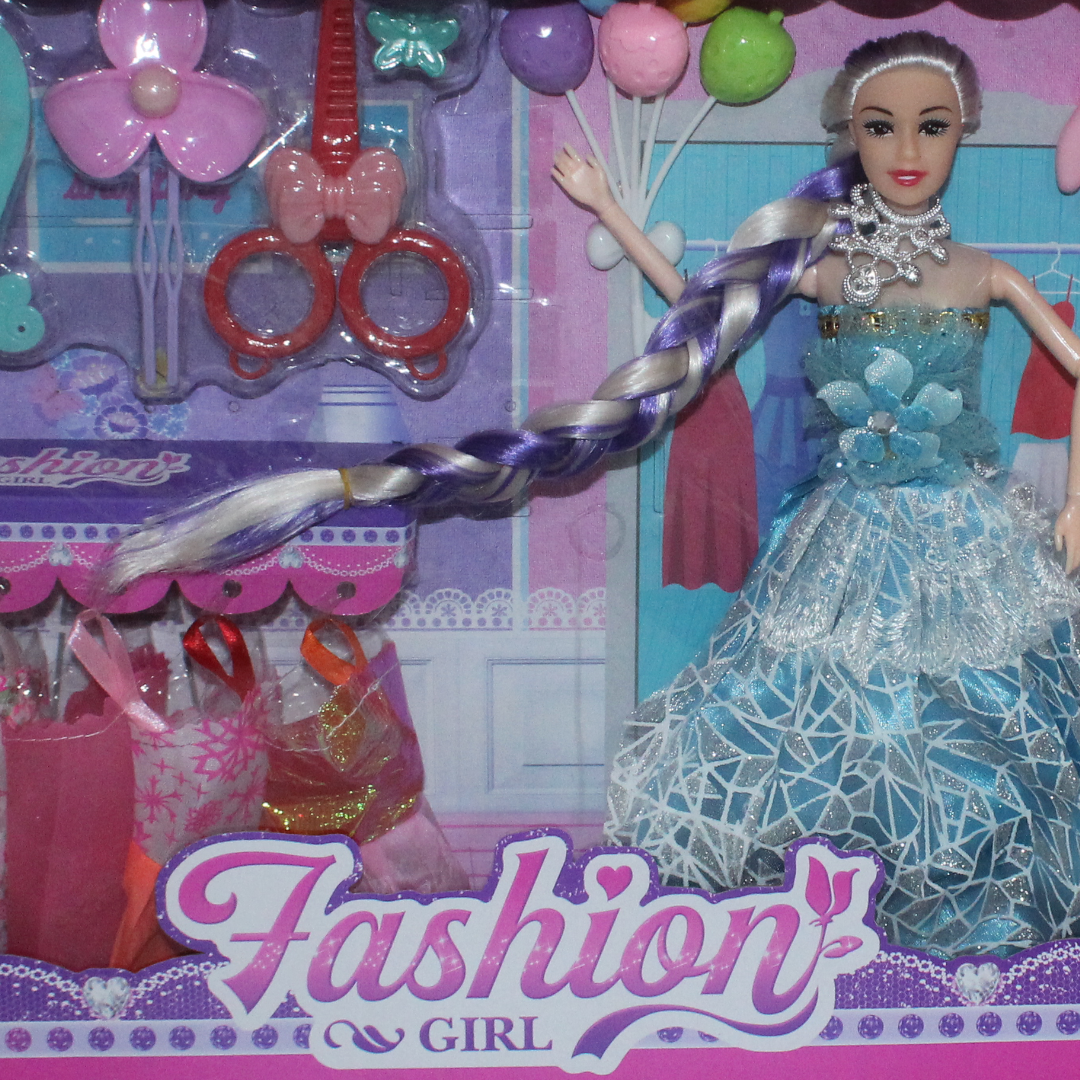 "Fashion Girl" Doll Playset with Pink Scooter, Extra Clothing, and Accessories