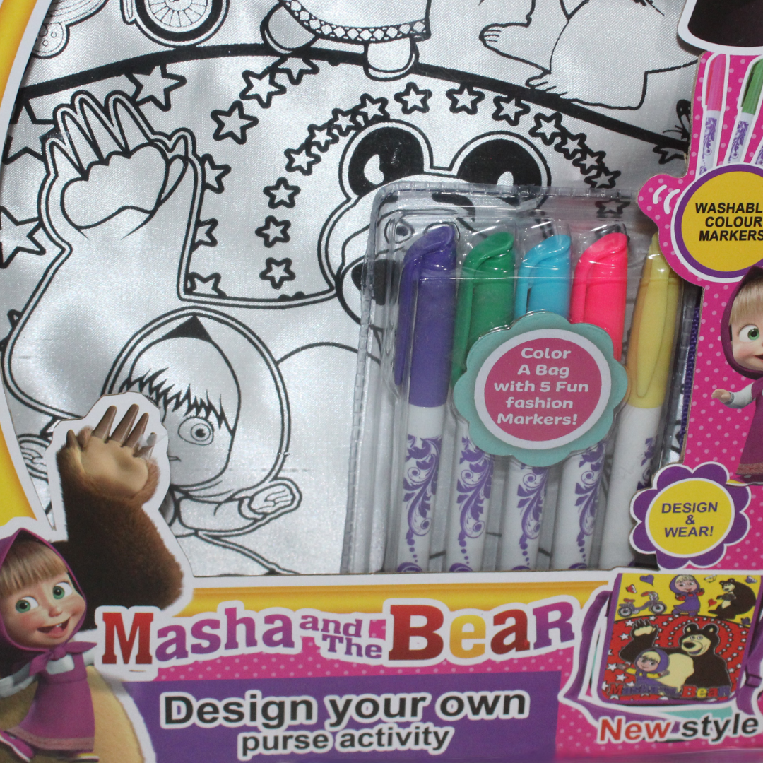 Color My Love! Masha and the Bear "Design Your Own Purse" Activity Set