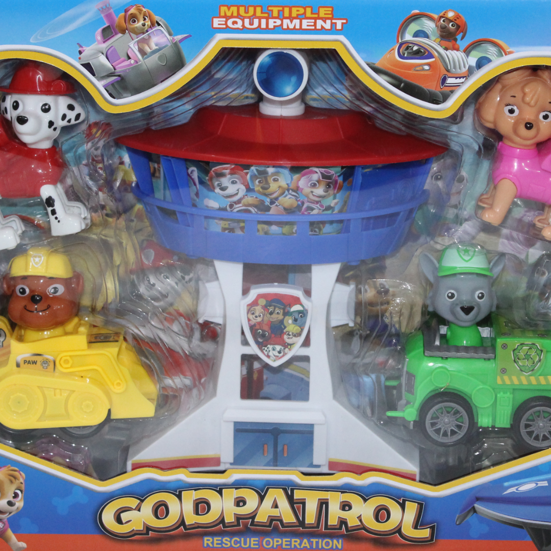 "Godpatrol" Paw Patrol Playset Tower and Vehicles
