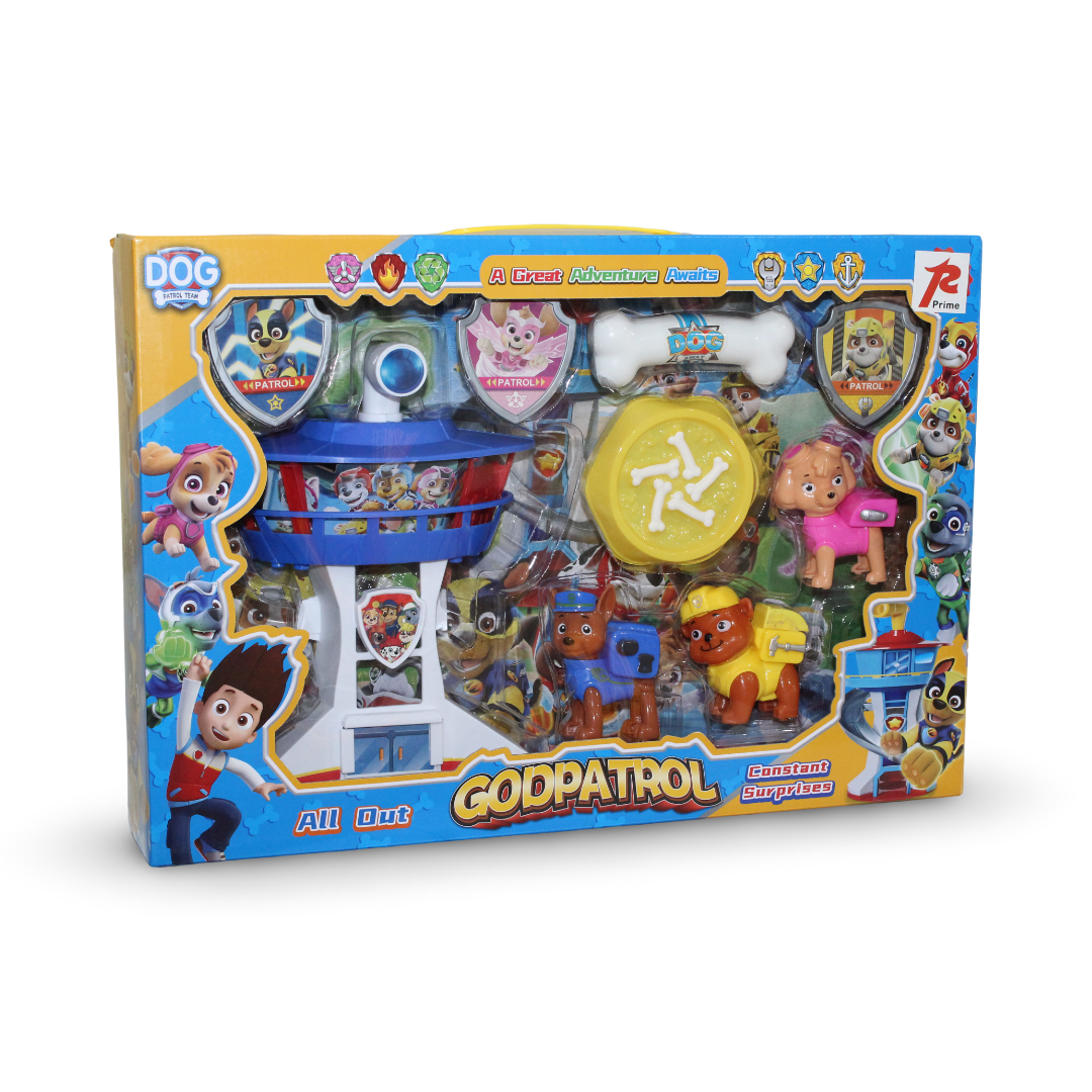 "Godpatrol" Paw Patrol Playset Tower and Character Figures