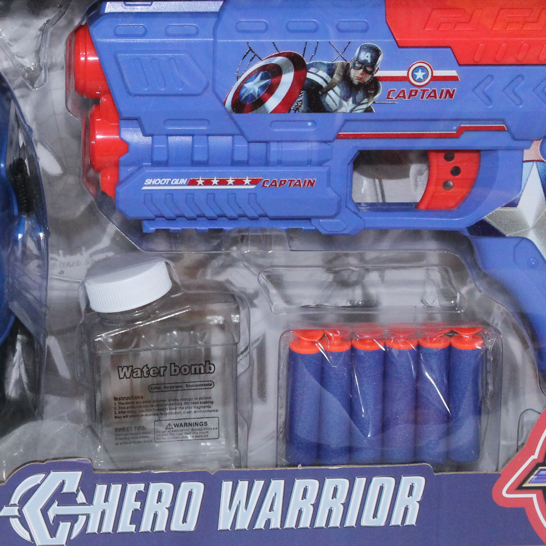 Captain America 2-in-1 Superhero Gun Set with Mask