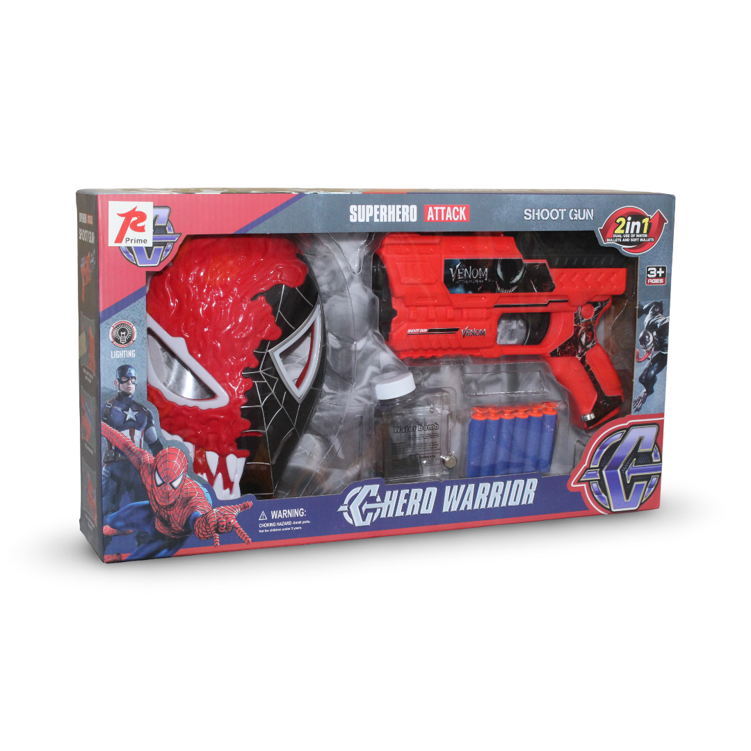 Venom 2-in-1 Toy Gun Set with Mask