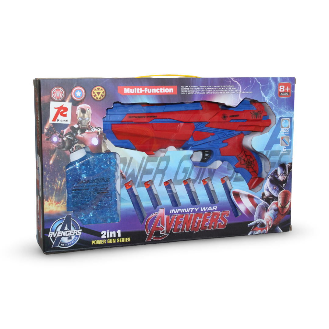 Avengers Infinity War Spider-Man 2-in-1 Multifunction Power Gun Toy Set