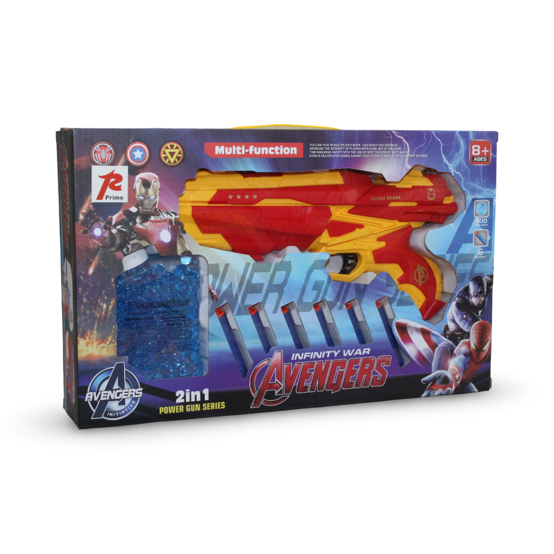 Marvel Avengers Iron Man 2-in-1 Power Gun Toy Set