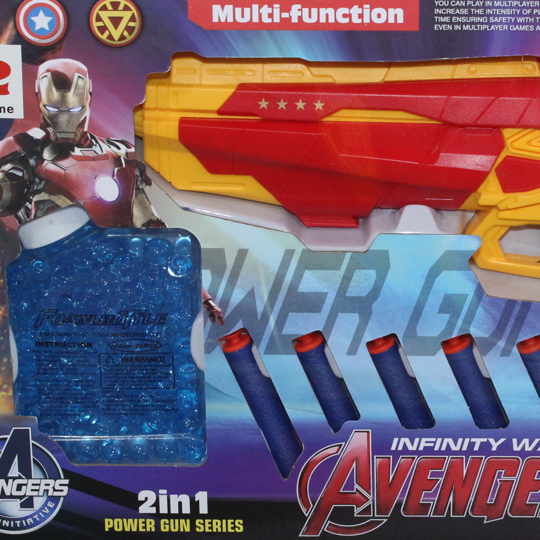 Marvel Avengers Iron Man 2-in-1 Power Gun Toy Set