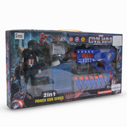 Marvel Civil War Captain America 2 in 1 Power Gun Series