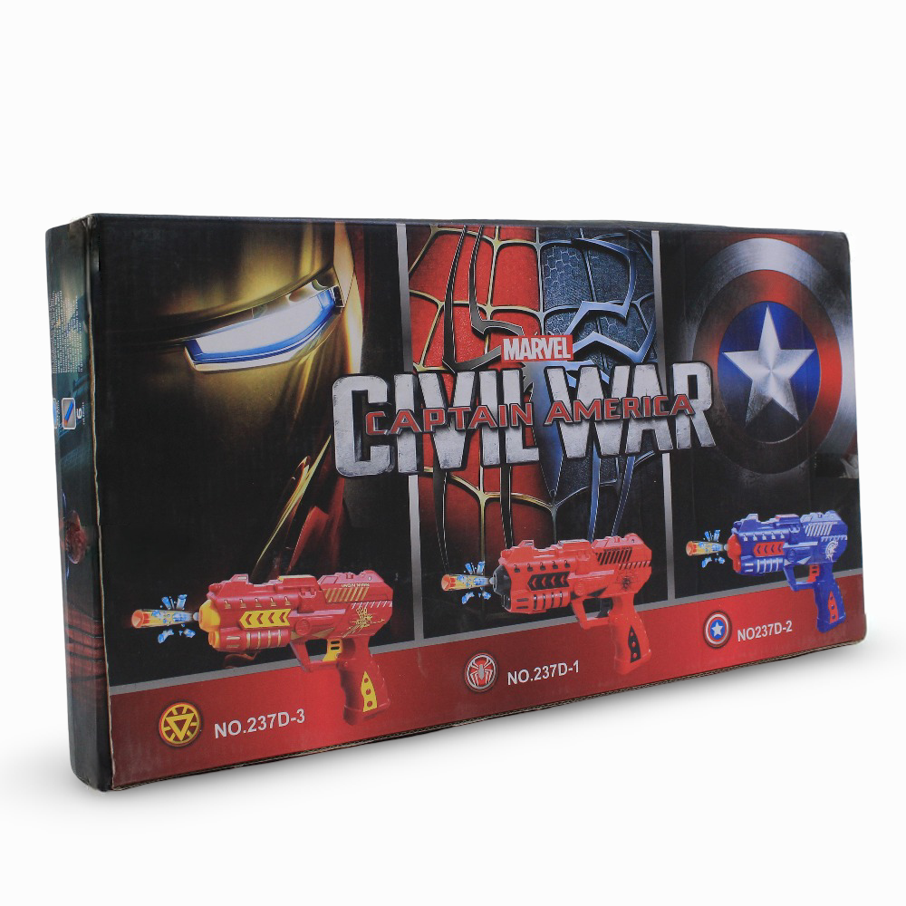 Marvel Civil War Captain America 2 in 1 Power Gun Series