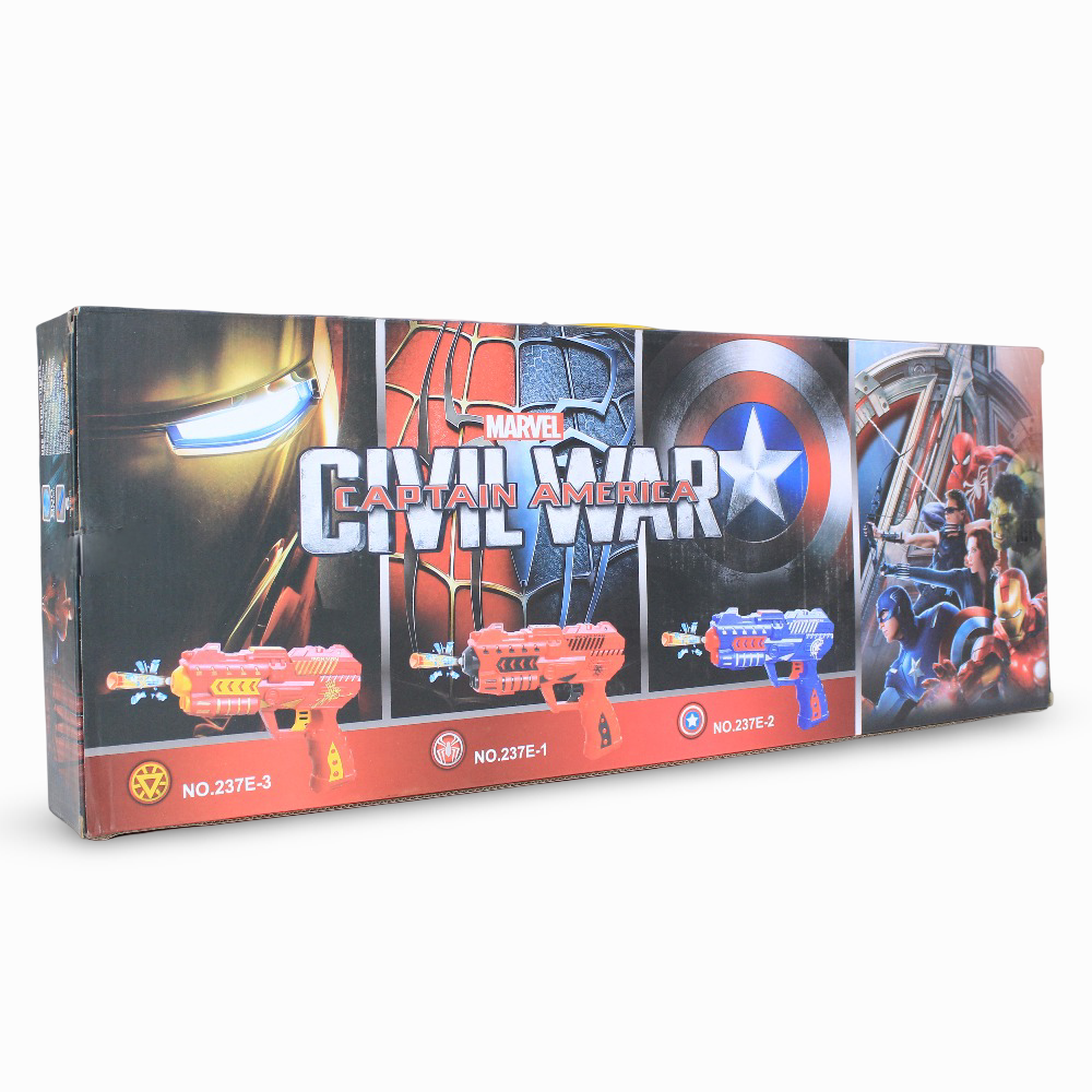 Marvel Civil War Spider-Man 2 in 1 Power Gun Series with Mask