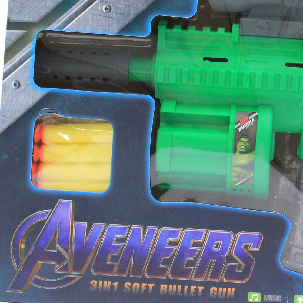 Hulk 3-in-1 Soft Bullet Gun