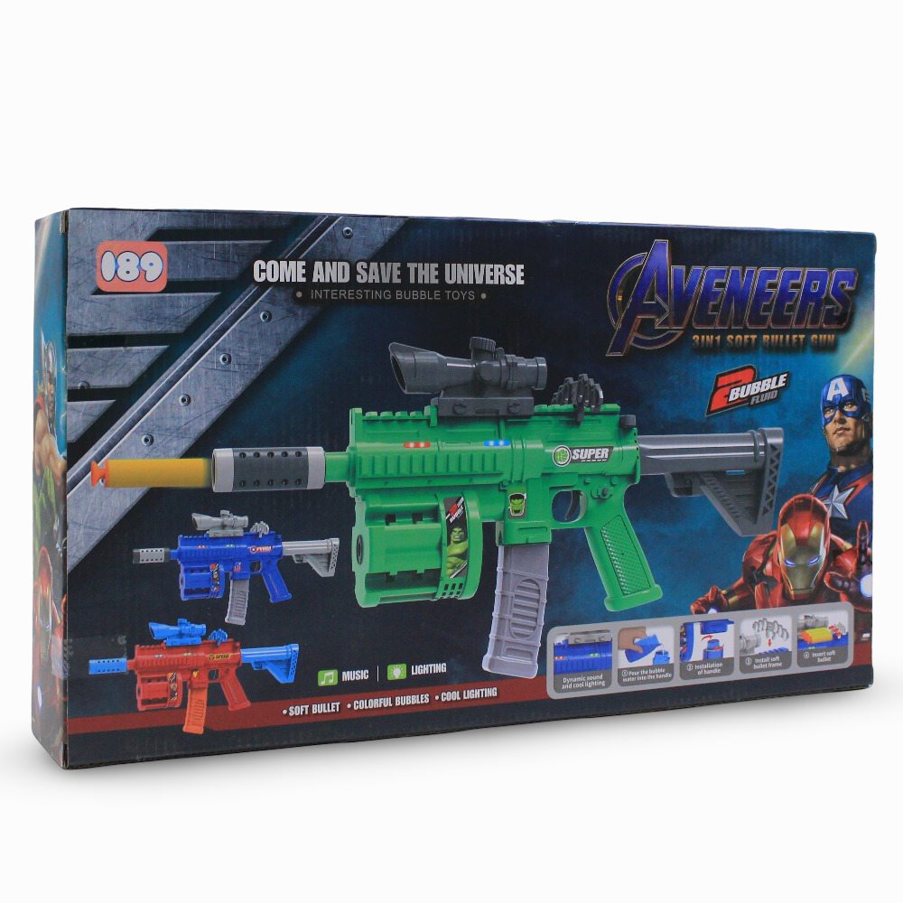 Hulk 3-in-1 Soft Bullet Gun