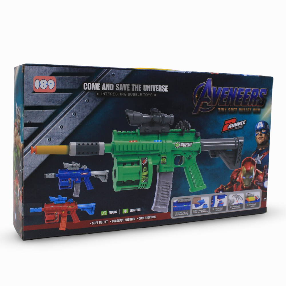 Captain America 3-in-1 Soft Bullet Gun