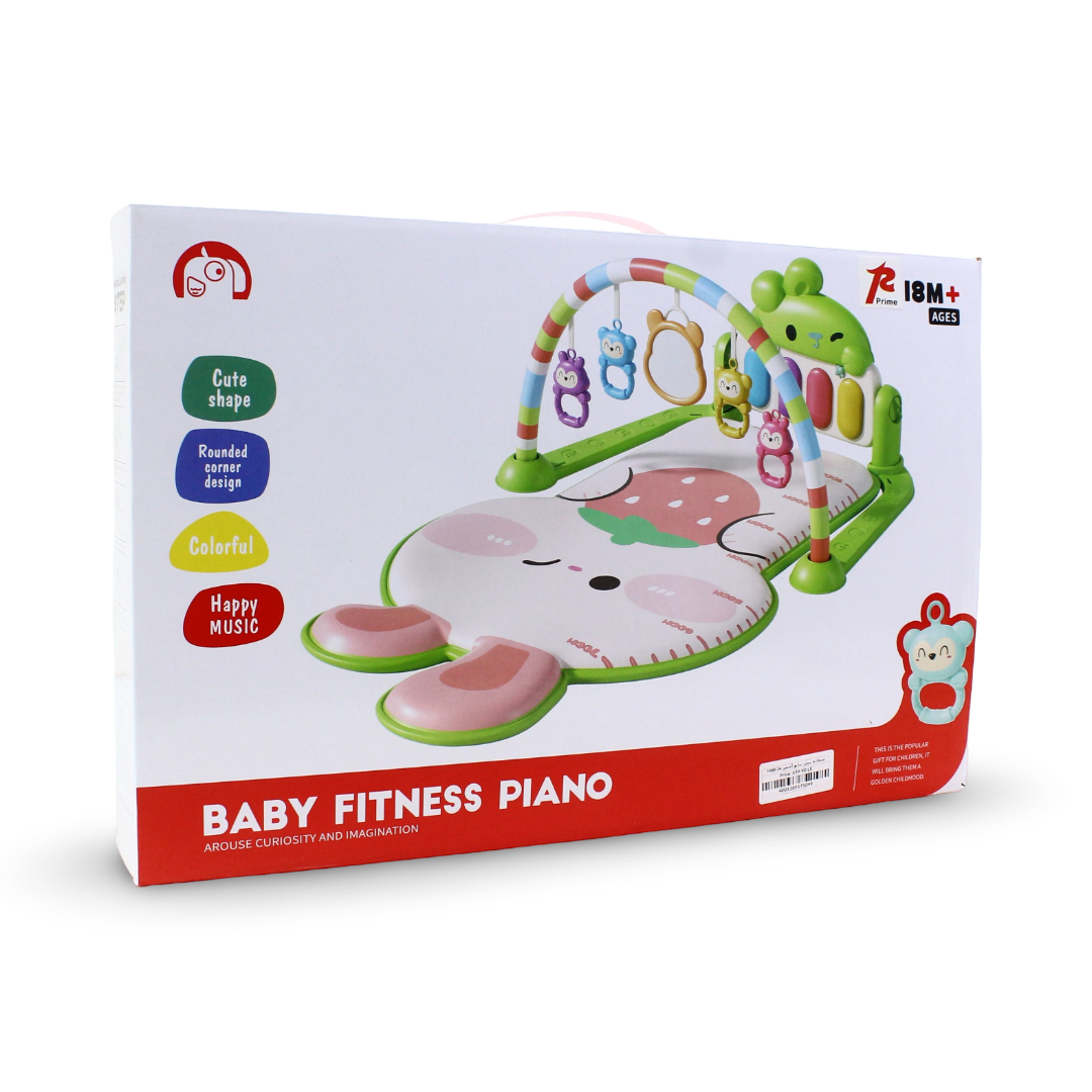 Baby Fitness Piano Activity Play Mat – Green Bunny Print