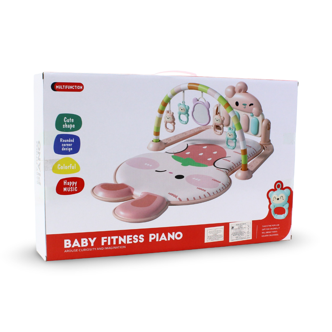 Baby Fitness Piano Activity Play Mat – Green Bunny Print