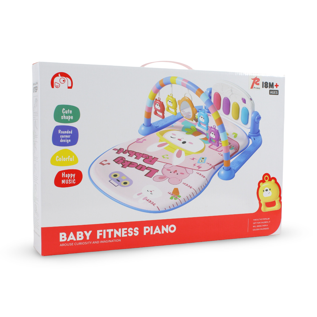 Baby Fitness Piano Play Mat and Activity Gym – Pink