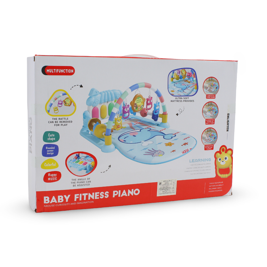 Baby Fitness Piano Play Gym Mat – Pink
