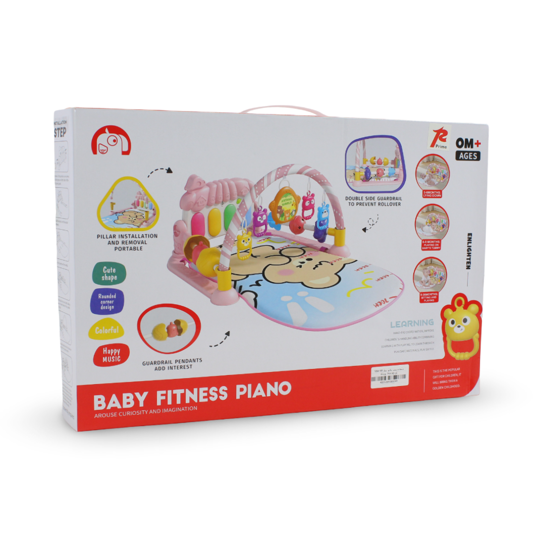Baby Fitness Piano Play Gym Mat – Pink