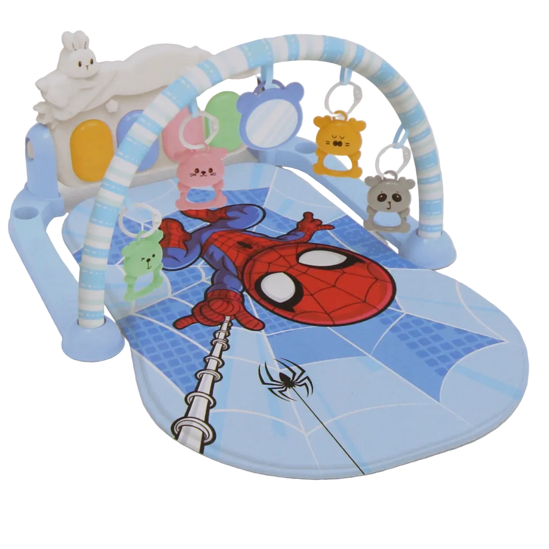 BeBeelin Baby Pedal Piano – Baby Blue with Spider-Man Print