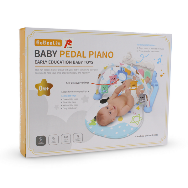 BeBeelin Baby Pedal Piano – Baby Blue with Spider-Man Print