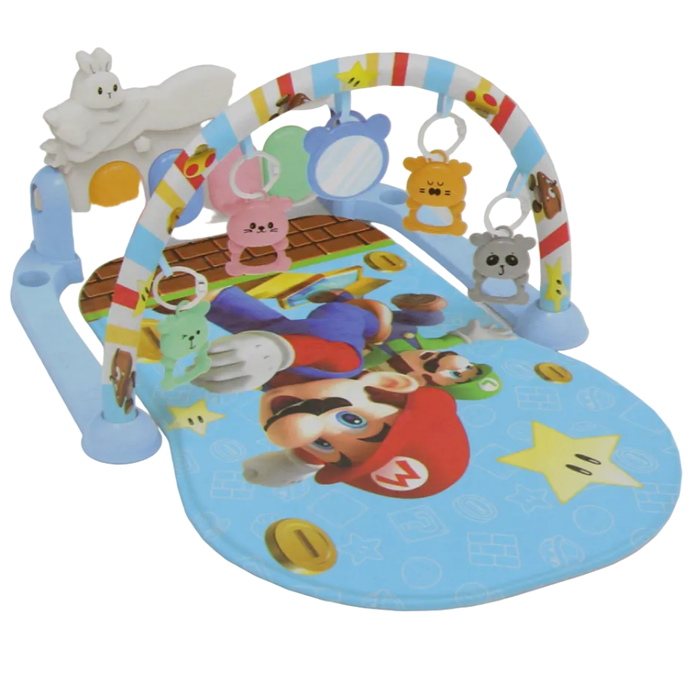 BeBeelin Baby Pedal Piano – Baby Blue with Super Mario Print